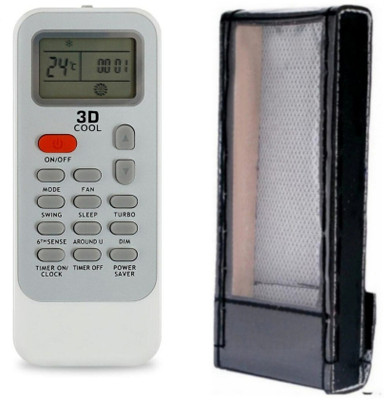Ethex C-11 Re-129 Remote With cover compatible for Whirlpool Ac Remote Control (3D Auto) Remote Controller(White)