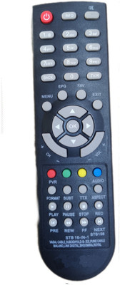 Ethex New TvR-105 /Maland/Linkdigital/Bhoomika setupBox Remote With PU Leather Protective Cover Remote Controller(Black)