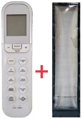 Paril (Remote+Cover) Ac Remote compatible for Midea Ac Re-196 With PU Leather Protective Cover( EXACTLY SAME REMOTE WILL ONLY WORK) Remote Controller(Black)