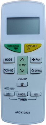 RE Daikin 132 B Daikin AC Remote Controller(White)