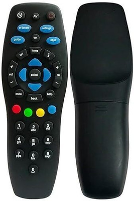 QIBOX D2H HD TV remote Tata Sky Set top box Remote Controller(Black)