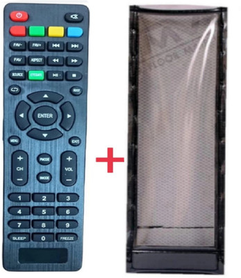 Paril (Remote+Cover) Tv Remote compatible for Intex Smart led/lcd Tv TvR-47 RC With PU Leather Protective Cover(NO Voice Command)(Same remote Only will work) Remote Controller(Black)