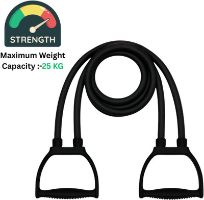 Shopeleven Double Toning Resistance Tube Pull Rope Elastic Rubber Exercise Band Resistance Tube(Black)