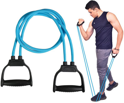 Fitnesstricks Double Toning Tube, Pull Rope Exercise Band for Stretching, Workout, Home Gym Resistance Tube(Multicolor)