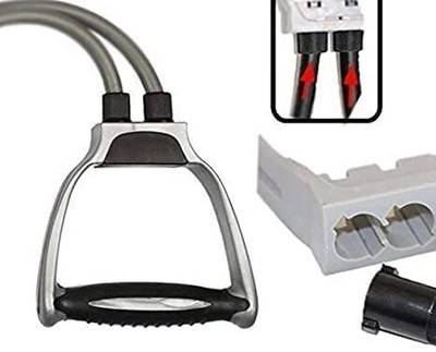 KLEANO Double tube toing resistance band rope Resistance Tube(gray)