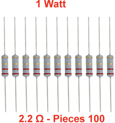ELPH 100 pieces of 2.2 Ohm_1WATT Resistance Fixed Resistor(2.2 ohm 0.05)