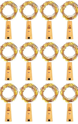 Business Squad 20 LEDs 1.98 m Yellow Steady String Rice Lights(Pack of 12)