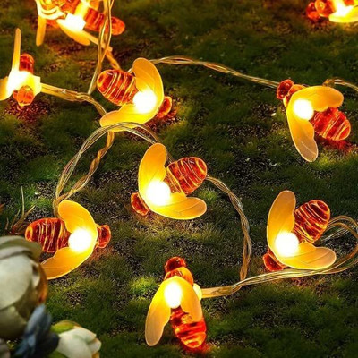 Ravso 16 LEDs 3.5 m Gold, White Steady String Rice Lights(Pack of 2)