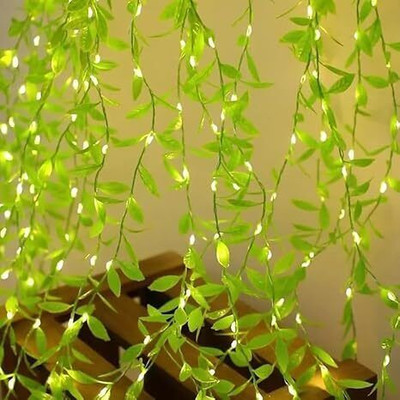Gulabi Naksh 180 LEDs 3 m Yellow Steady Leaf Rice Lights(Pack of 1)
