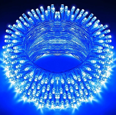 spark world 58 LEDs 15.5 m Blue Steady Bulb Rice Lights(Pack of 1)