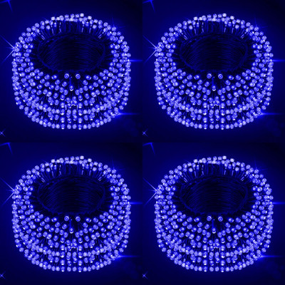 Zebrilla 40 LEDs 15 m Blue Steady, Flickering String Rice Lights(Pack of 4)
