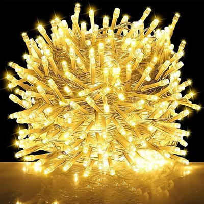 SV GLOBAL 66 LEDs 20 m Gold Steady Ball Rice Lights(Pack of 5)