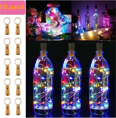 Local Charm 20 LEDs 1.98 m Multicolor Steady String Rice Lights(Pack of 10)
