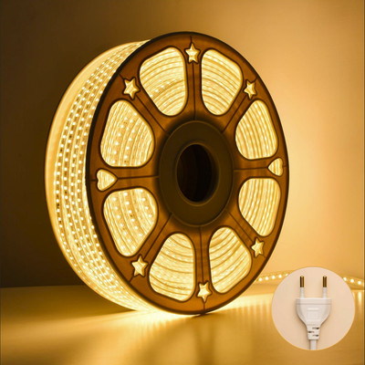 MPROW 1200 LEDs 10 m Yellow Steady String Rice Lights(Pack of 1)