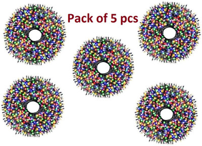 Biway 40 LEDs 15 m Multicolor Steady Ball Rice Lights(Pack of 5)