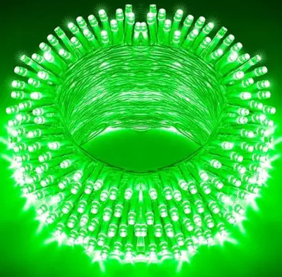 Perikam 56 LEDs 16 m Green Steady String Rice Lights(Pack of 1)