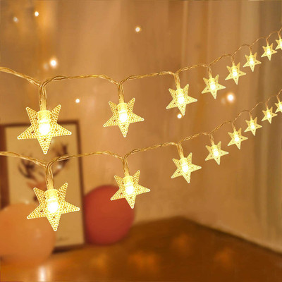 HASRU 14 LEDs 3.5 m Yellow Flickering Star Rice Lights(Pack of 1)