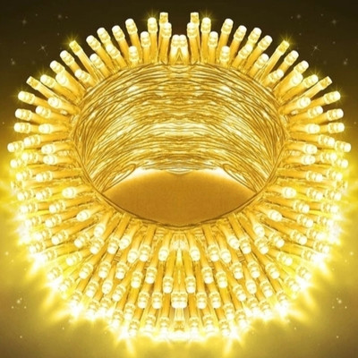 Perikam 40 LEDs 15 m Yellow Steady Ball Rice Lights(Pack of 1)