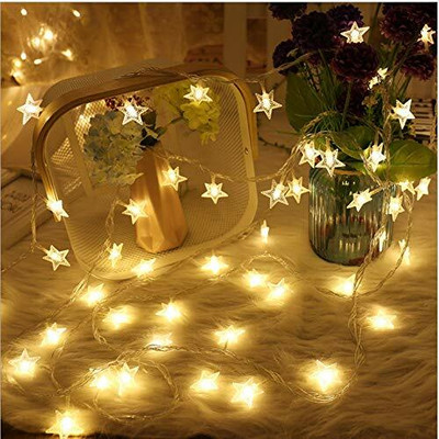 Ein Sof 20 LEDs 8 m Yellow Steady Star Rice Lights(Pack of 1)