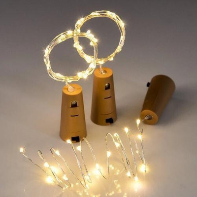 dripping colors 20 LEDs 1.98 m Yellow Steady Water Drop Rice Lights(Pack of 3)