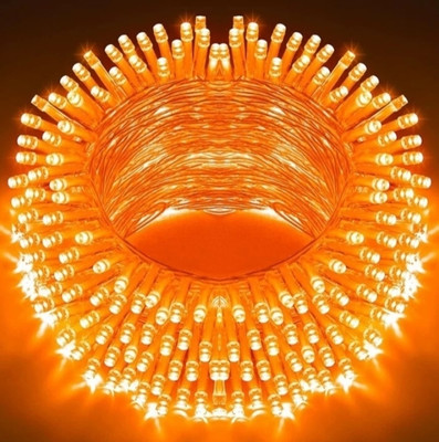 Linion 40 LEDs 15 m Orange Steady Ball Rice Lights(Pack of 1)