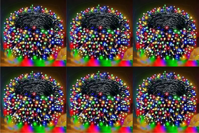 spark world 40 LEDs 11 m Multicolor Steady Bulb Rice Lights(Pack of 6)