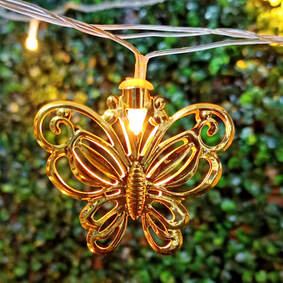Infiprises 15 LEDs 4 m Yellow Steady Butterfly Rice Lights(Pack of 1)
