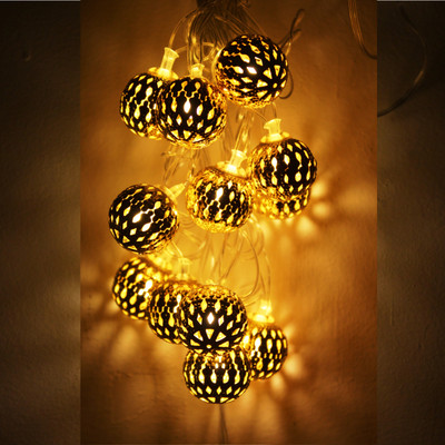 DYNEBEAM 14 LEDs 3.5 m Gold Steady Ball Rice Lights(Pack of 1)