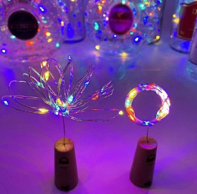 dripping colors 20 LEDs 1.98 m Multicolor Steady Water Drop Rice Lights(Pack of 2)