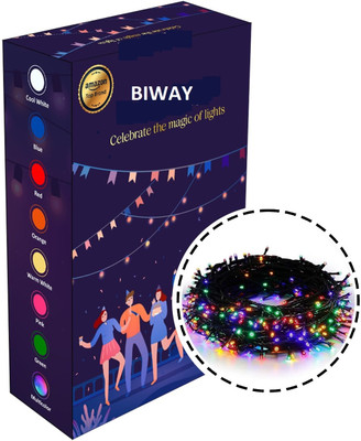 Biway 42 LEDs 15 m Multicolor Color Changing, Flickering, Steady Bell Rice Lights(Pack of 1)