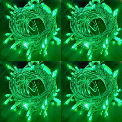 Home Delight 22 LEDs 10 m Green Steady String Rice Lights(Pack of 4)