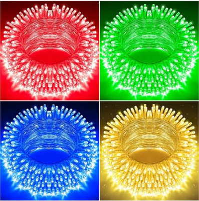 Perikam 40 LEDs 11.5 m Red, Green, Blue, Yellow Steady String Rice Lights(Pack of 4)