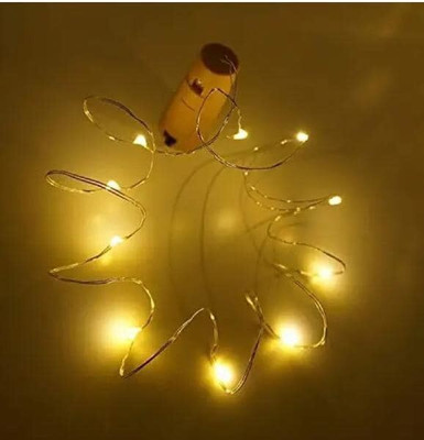 Golden Heart 20 LEDs 1.98 m Gold Steady String Rice Lights(Pack of 1)