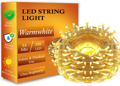 unbrand 350 LEDs 55 m Yellow Steady String Rice Lights(Pack of 1)