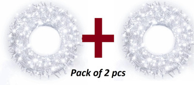 Biway 40 LEDs 15 m White Steady Ball Rice Lights(Pack of 2)