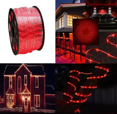 inooBeam 360 LEDs 5.08 m Red Steady String Rice Lights(Pack of 1)