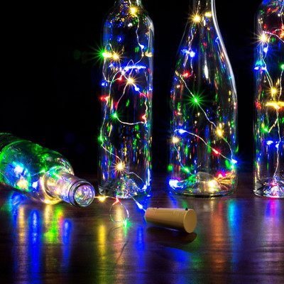 OneClickPicks 20 LEDs 3.05 m Multicolor Steady String Rice Lights(Pack of 5)
