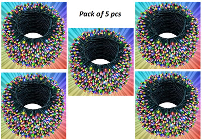 SV GLOBAL 42 LEDs 15 m Multicolor Steady Ball Rice Lights(Pack of 5)