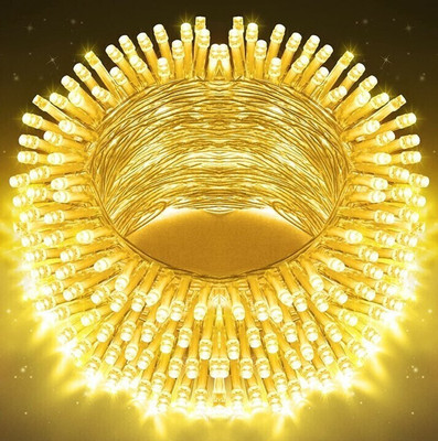 spark world 58 LEDs 15.5 m Yellow Steady Bulb Rice Lights(Pack of 1)