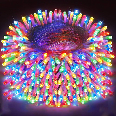 NISCO 340 LEDs 60 m Multicolor Flickering, Steady String Rice Lights(Pack of 1)