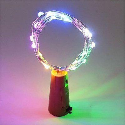 spark world 20 LEDs 2.03 m Multicolor Steady String Rice Lights(Pack of 1)