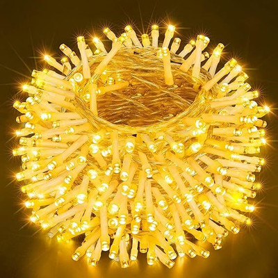 SV GLOBAL 66 LEDs 20 m Transparent Steady Ball Rice Lights(Pack of 5)