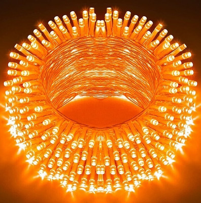 spark world 16 LEDs 4 m Orange Steady Bulb Rice Lights(Pack of 1)
