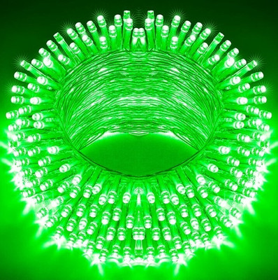 spark world 16 LEDs 4 m Green Steady Bulb Rice Lights(Pack of 1)