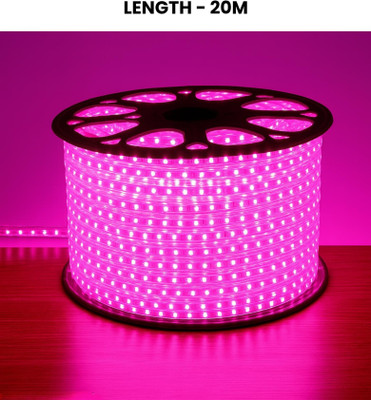 ZESTRUM 1200 LEDs 20 m Pink Steady Strip Rice Lights(Pack of 1)