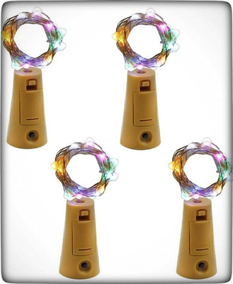 Business Squad 20 LEDs 1.98 m Multicolor Steady String Rice Lights(Pack of 4)