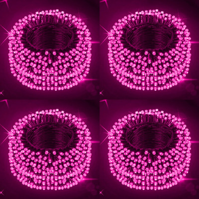 Zebrilla 40 LEDs 15 m Pink Steady, Flickering String Rice Lights(Pack of 4)