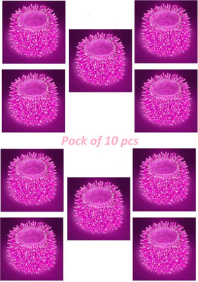 SV GLOBAL 42 LEDs 15 m Pink Steady Bell Rice Lights(Pack of 10)