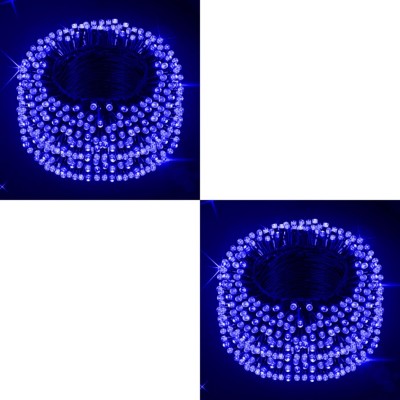 Zebrilla 40 LEDs 15 m Blue Steady, Flickering String Rice Lights(Pack of 2)