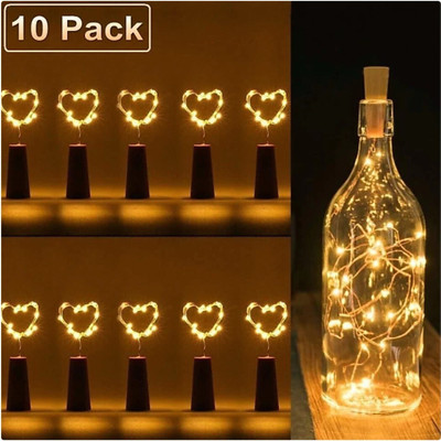 Business Squad 20 LEDs 1.98 m Yellow Steady String Rice Lights(Pack of 10)